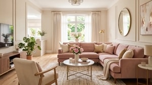 Wow, Model Interior Rumah Warna Cream Pink Ini Cantik Banget!