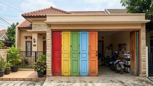 WOW! Warna Cat Pintu Garasi Besi Ini Bikin Rumah Kelihatan Mewah!