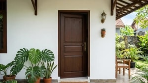 WOW! Ini Kombinasi Warna Cat Pintu Kayu dengan Dinding Putih Terbaik