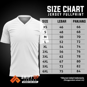 Size Chart ShiftUp Jersey