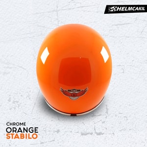 Helm Cakil Lis Chrome - Orange Stabilo 3