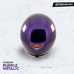Helm Cakil Lis Chrome - Purple Metalic 3