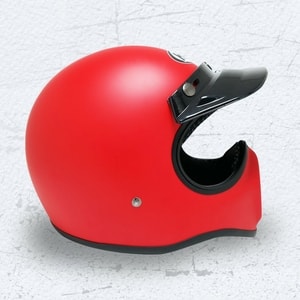 Helm Cakil Polos Red Ferrari Doff 3