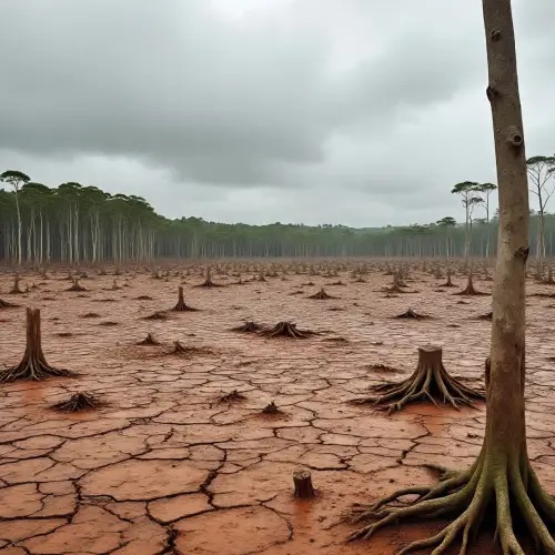 ilustrasi hutan gundul