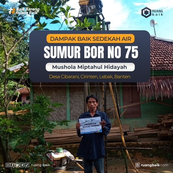 Sumur ke 75 Berhasil di Bangun di Desa Cirinten Lebak Banten