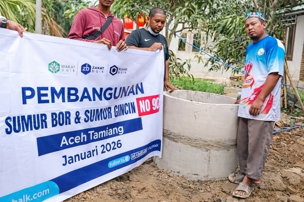 2 Sumur kebaikan: Air Bersih untuk Korban Banjir Aceh Tamiang”