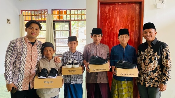 Sepatu Baru, Senyum Baru untuk Santri Ikhwan RTQ Khairukum