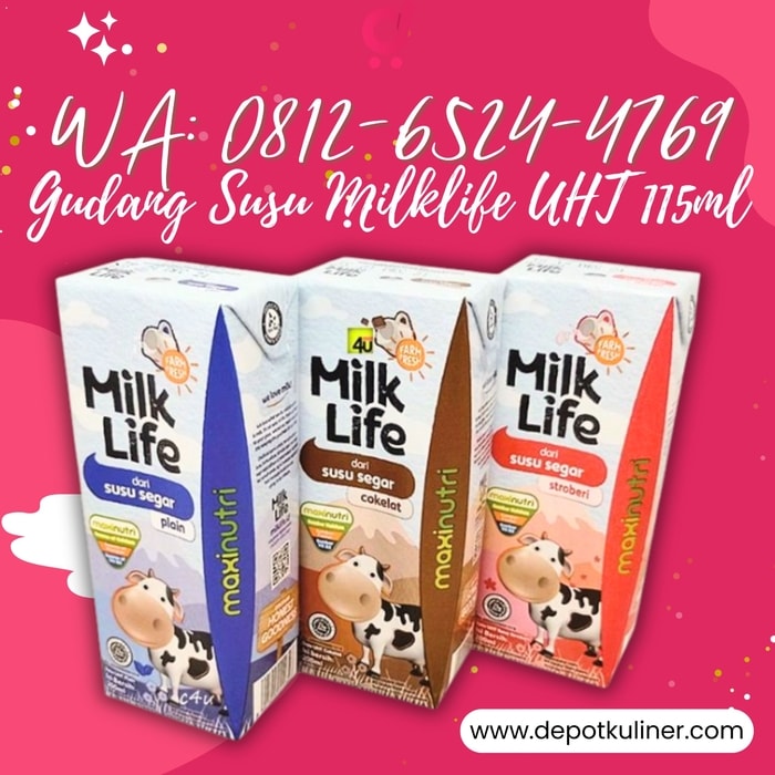 Gudang Susu Milklife UHT 115ml : Distribusi ke Pulau Sumatera