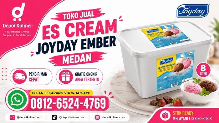 PRODUK TERLENGKAP, WA: 0812-6524-4769, Toko Jual Es Cream Joyday Ember Medan