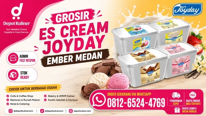 GRATIS ONGKIR, WA: 0812-6524-4769, Grosir Es Cream Joyday Ember Medan
