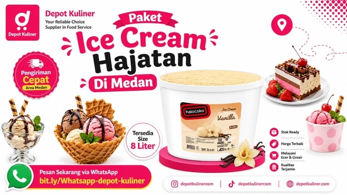 MELAYANI PAKET BESAR & KECIL, WA: 0812-6524-4769, Paket Ice Cream Hajatan Di Medan