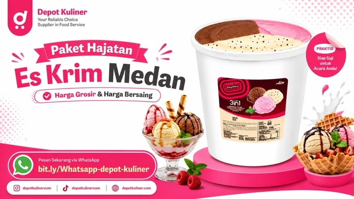 KUALITAS PREMIUM, WA: 0812-6524-4769, Paket Es Krim Acara Di Medan