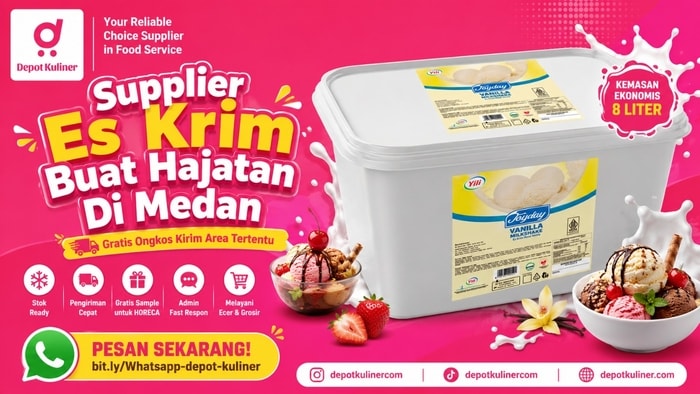 GRATIS ONGKIR AREA TERTENTU, WA: 0812-6524-4769, Supplier Es Krim Buat Hajatan Di Medan