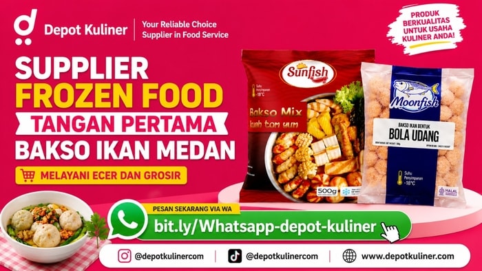 SIAP KIRIM HARI INI, WA: 0812-6524-4769, Supplier Frozen Food Tangan Pertama Bakso Ikan Medan