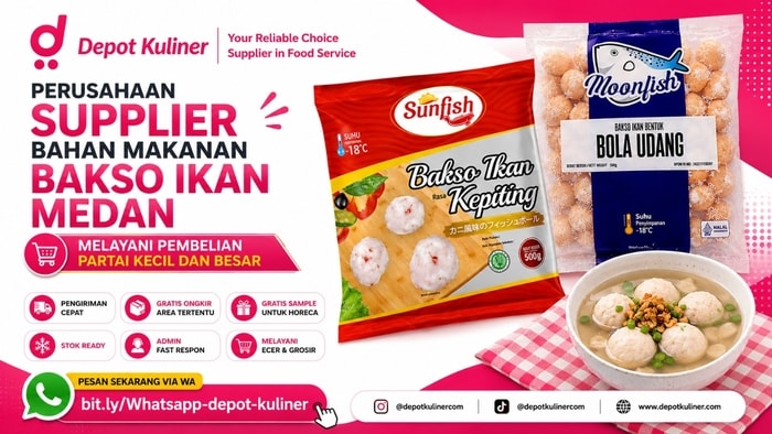 GRATIS ONGKIR, WA: 0812-6524-4769, Perusahaan Supplier Bahan Makanan Bakso Ikan Medan