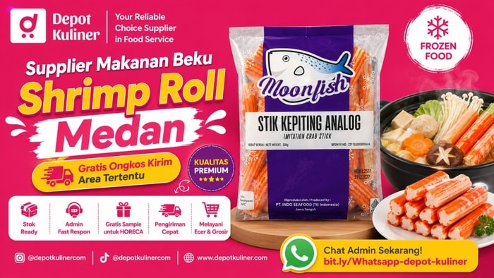 GRATIS ONGKIR, WA: 0812-6524-4769, Supplier Makanan Beku Shrimp Roll Medan