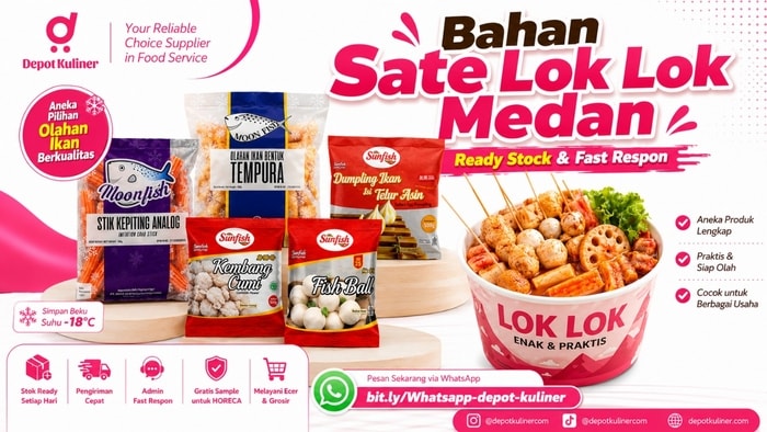 GRATIS ONGKIR, WA: 0812-6524-4769, Bahan Sate Lok Lok Medan
