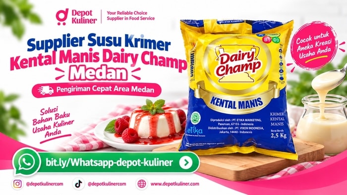 READY STOCK, WA: 0812-6524-4769, Supplier Susu Krimer Kental Manis Dairy Champ Medan