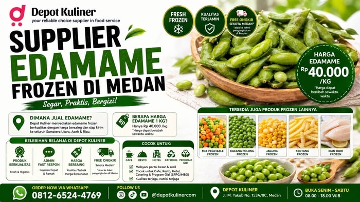 TERLARIS, Supplier Edamame Frozen di Medan