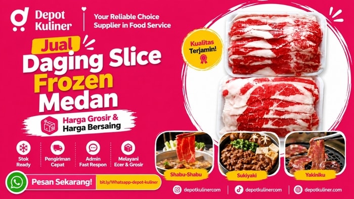 HARGA TERBAIK, WA: 0812-6524-4769, Jual Daging Slice Frozen Medan