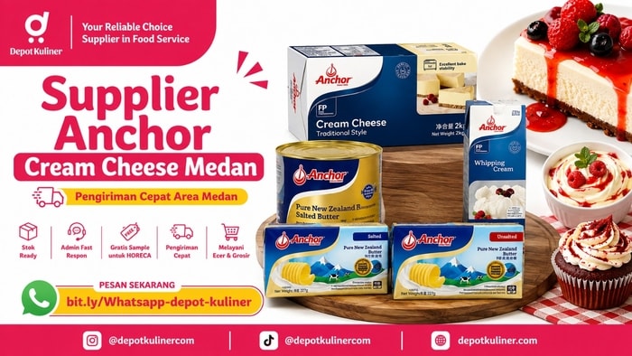 SIAP KIRIM HARI INI, WA: 0812-6524-4769, Supplier Anchor Cream Cheese Medan