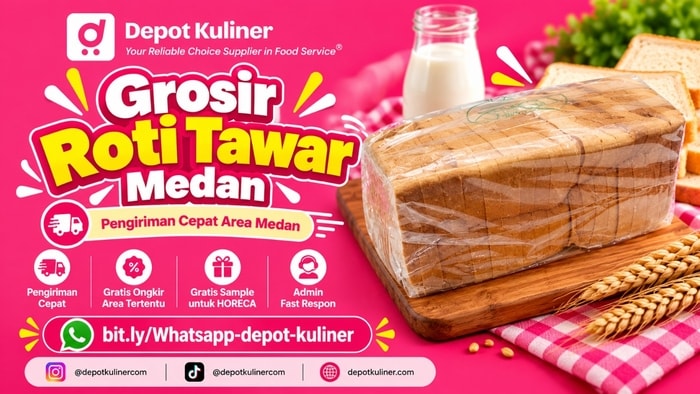 READY STOCK, WA: 0812-6524-4769, Grosir Roti Tawar Medan