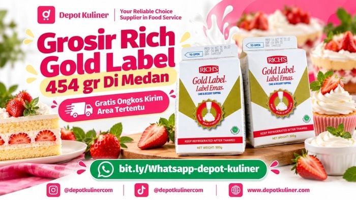 KUALITAS PREMIUM, WA: 0812-6524-4769, Grosir Rich Gold Label 454 gr Di Medan