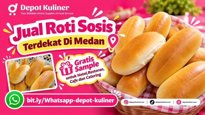 HARGA DISTRIBUTOR, WA: 0812-6524-4769, Jual Roti Sosis Terdekat Di Medan