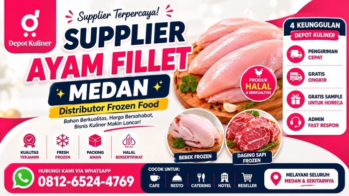 GRATIS ONGKIR, WA: 0812-6524-4769, Supplier Ayam Fillet Medan