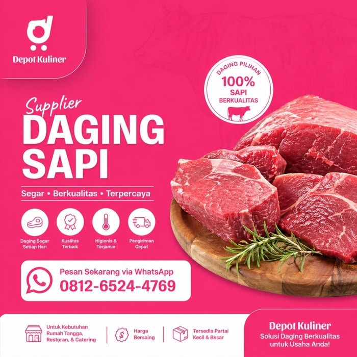 Supplier Daging Sapi Medan, WA: 0812-6524-4769