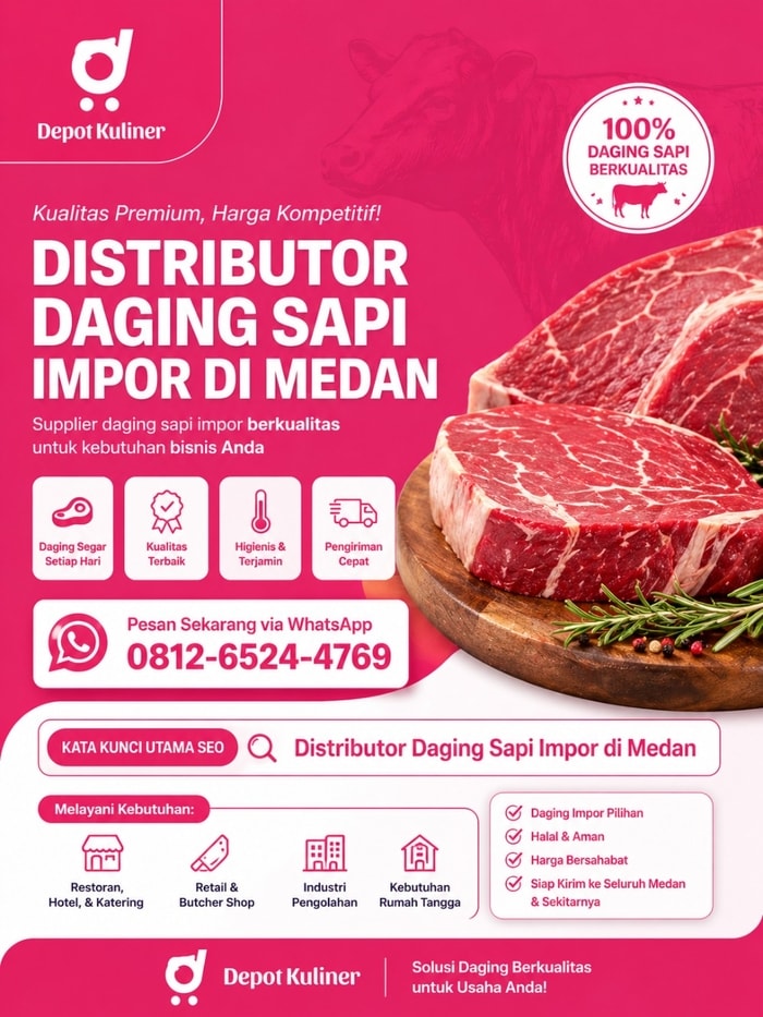Distributor Daging Sapi Impor di Medan Promo Terbaik | Order WA 081265244769