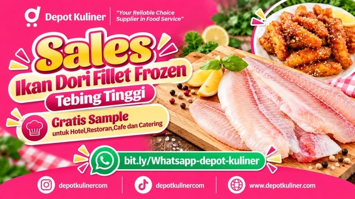 PALING DICARI, WA: 0812-6524-4769, Sales Ikan Dori Fillet Frozen Tebing Tinggi
