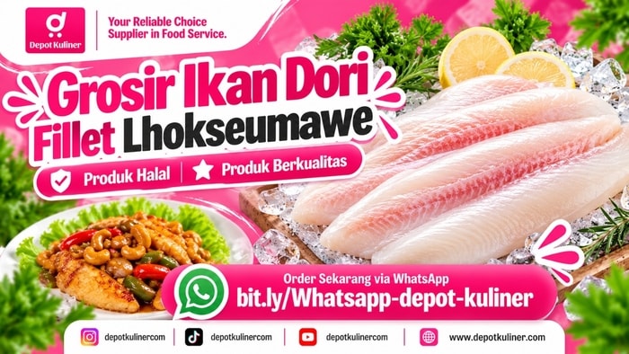 GRATIS ONGKIR AREA TERTENTU, WA: 0812-6524-4769, Sales Ikan Dori Fillet Frozen Lhokseumawe