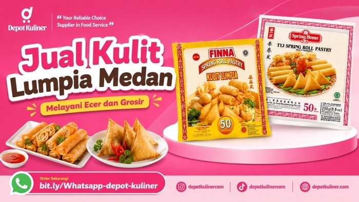 SIAP KIRIM HARI INI, WA: 0812-6524-4769, Jual Kulit Lumpia Medan