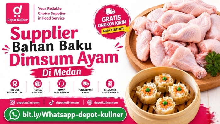 SUPPLIER TERPERCAYA, WA: 0812-6524-4769, Supplier Bahan Baku Dimsum Ayam Di Medan