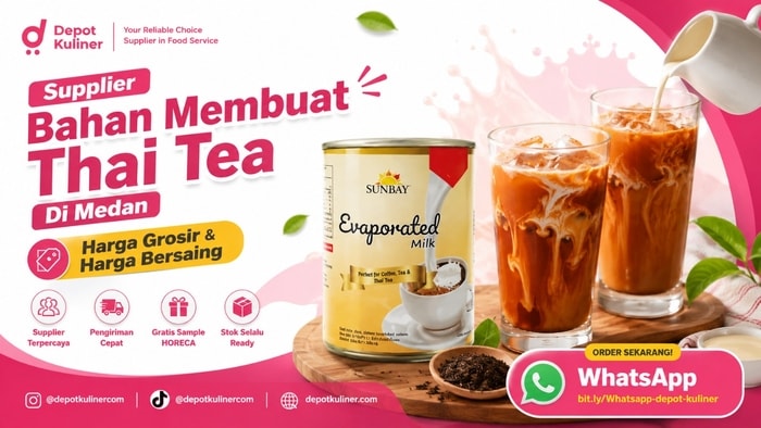HARGA DISTRIBUTOR, WA: 0812-6524-4769, Supplier Bahan Membuat Thai Tea Di Medan