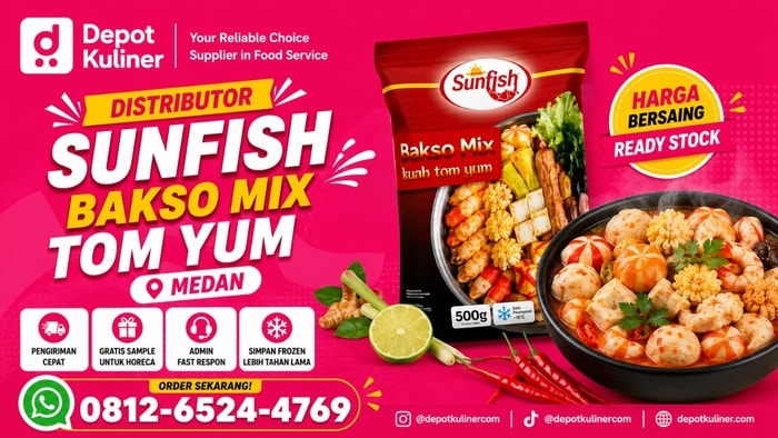 DISKON SPESIAL, WA: 0812-6524-4769, Distributor Sunfish Bakso Mix Tom Yum Medan