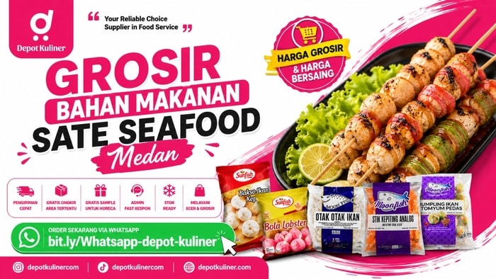 GRATIS ONGKIR, WA: 0812-6524-4769,Grosir Bahan Makanan Sate Seafood Medan