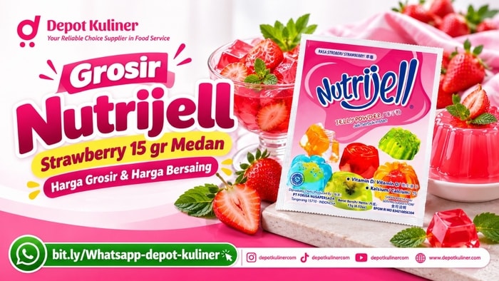 READY STOCK, WA: 0812-6524-4769, Grosir Nutrijell Strawberry 15 gr Medan