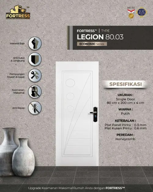 pintu baja 1 jutaan fortress legion 80.03 putih