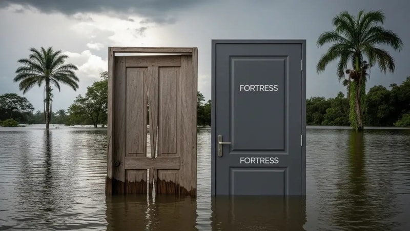 Banjir Papua Bikin Pintu Melengkung & Susut? Fortress Solusinya!