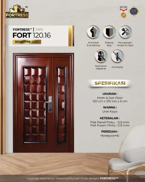 Pintu Warna Coklat Kayu Nuansa Alami dan Klasik