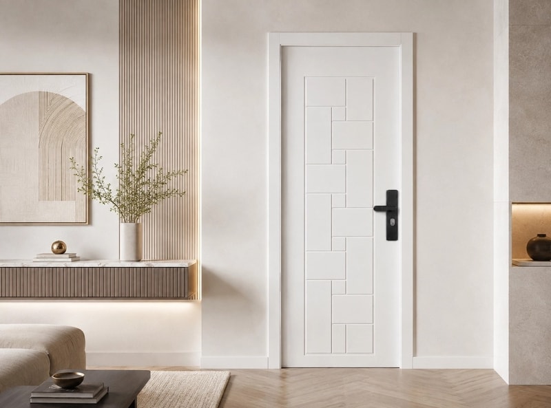 pintu fortress bahan baja economic series tipe urban 04 1 daun motif kayu