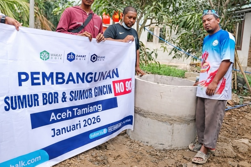 2 Sumur kebaikan: Air Bersih untuk Korban Banjir Aceh Tamiang”