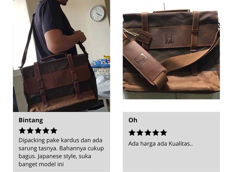  Tas  Kerja Kantor Pria  ISHIYA AGATE kulit