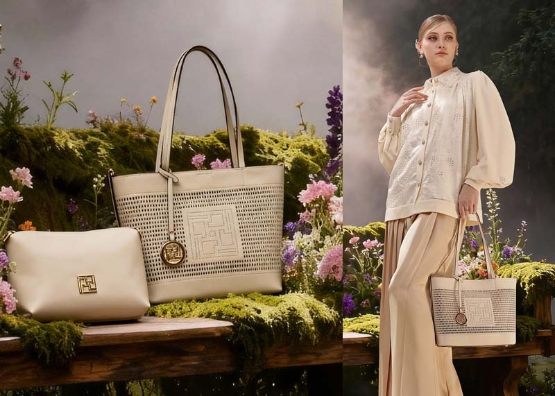 MEGHAN White Bag dipadukan dengan Koleksi ALYSSA Blouse